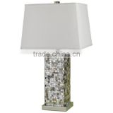 energy saving usa table lamp manufacturers sea shell lamp stand with white square fabric shade
