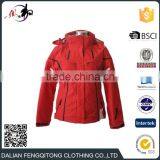 Windproof Waterproof Women's Red 100%nylon Ski Jacket thumbnail-1