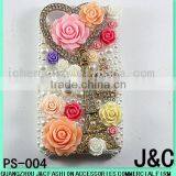 New Arrival Resin Flower Decorated Cell Phone Protection Box