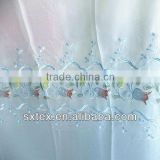 Floral pattern elegant voile embroider curtain fabric