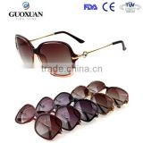 Fashion women wholesale polarized sunglasses lens high quality with crystal