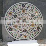 Marble Top Dining Round Table thumbnail-1