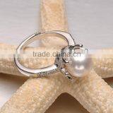 Latest Design Finger Ring Silver 925 Wedding Jewelry Pearl Rings thumbnail-3