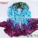 Latest Design Women Vintage Print Lady Soft Warm Voile Neck Scraf Wrap Stoles thumbnail-1