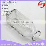 Big Mouth Glass Reed Aroma Diffuser Bottle With Cork Square Home Decorative Glass Jar thumbnail-2