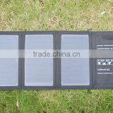 Portable 15W Waterproof Foldable Solar Battery Charger 5v 2a