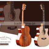 AA+ grade solid spurce &acacia with EQ mahogany neck rosewood fingerboard cut away acoustic guitar