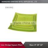 Happy Birthday Ceramic Plate,Square Plate With Line,Ceramic Dinner Plate For Party