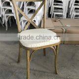 Solid Wood Stacking Cross Back Chair thumbnail-2