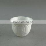 White Ceramic Tea Cup With Unique Embossing and Golden Line for Wholesale 12 Pcs per Set,with Color Box.good Quality thumbnail-2