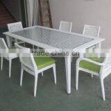 Wicker Dining Table for Outdoor, Indoor With 6 Chairs / SGS thumbnail-1