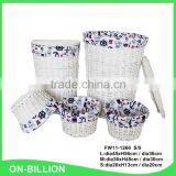 Wholesale Sets Woven Wicker Bright Color Laundry Basket thumbnail-2