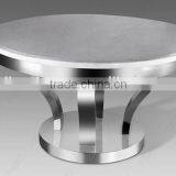 Round Dining Table With Metal Base thumbnail-1