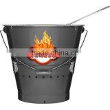 High Quality Portable Charcoal BBQ Grill Garden Barbecue BBQ Bucket Barrel thumbnail-2