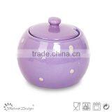 Black Cheap Ceramic Sugur Bowl thumbnail-3