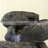 Stacked Rocks Tabletop Water Fountain With LED Lights thumbnail-3