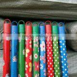 PVC Coated Wood Grain or Flower Wood Handle Sticks for Broom and Mop 120*2.2cm thumbnail-2