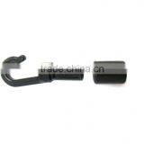 1/4" Plastic Swivel Hook W/O Tongue For Lanyard, Black POM Swivel Snap Hook, thumbnail-1