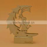 2015 Newest Top Quality Wooden Christmas Decor Gift With Light thumbnail-3