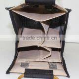 Four Bottle Juco Wine Bag With Wooden Cane Handle thumbnail-3