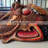 Hand Crafted Wooden Mask of Demon Wall Hanging Made In Nepal thumbnail-3