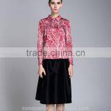 Spring-Summer Season Ladies Length Sleeve Printing Shirt Blouse thumbnail-2