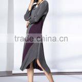 High Elastic Pleat Asymmetrucal Spring Women Dress thumbnail-5
