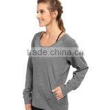Women Round Collar Jumper Pullover Necklines Females Solid Color Fleece Sweatshirt thumbnail-4