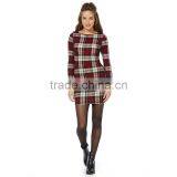 Wholesale Bodycon Slim Pencil Party Dress Design Your Own Fashion Checked Dress thumbnail-2