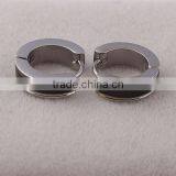 Hot Sale Stainless Steel Black Hoop Earrings for Girl thumbnail-2