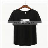 Summer Wear Cotton Short Sleeve T-shirt Quality Female Loose Letters Split Round Collar Leisure Joker thumbnail-4