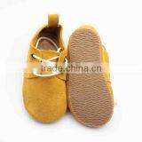 Pure Suede Leather Hard Sole Shoes for Kids thumbnail-6