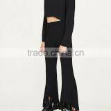 Runwaylover 4930 New Style 2017 Ladies High Waist Fringe Flare Pant thumbnail-3