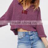 Runwaylover 127 New Style 2017 Ladies Deep V-Neck Loose Knitted T-Shirts thumbnail-1