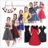 Vintage 1950's Rockabilly Wedding Party Cocktail Evening Prom Swing Dress thumbnail-4