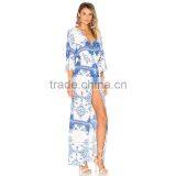 Most Popular 3/4 Sleeve Women Pant Dress Latest Printed Maxi Romper thumbnail-3