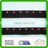 15mm Soft Matt NO-CRACK Heart Print Elastic Folded Ribbon thumbnail-1