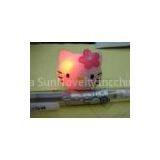 Hello Kitty Pink White Light Plastic Soft Gum Flashing LED Rings For Child, Women