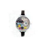Slim Strap Leather Watch , DIY Korean Mini Cartoon Watch