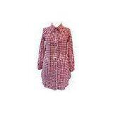 Cotton Long Plaid Shirt womens work blouses Long Sleeve For Summer