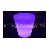 Lithium battery PE Plastic Led Decorative Lights flower pot for indoor