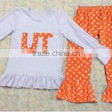 Naked Design Plus Size Clothing for Toddler Baby Girls for Halloween Long Sleeve and Polka Dots Pants With Ruffle