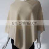 12gg v neck flat knit cashmere gold lurex poncho wraps