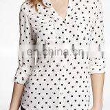 CHEFON Polka Dot Convertible Sleeve Ladies High Quality Plus Size Tops and Elegant Blouses Sexy thumbnail-1