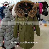 Irisfox 2016 Winter Warm Fox Fur Lining Fox Fur Hooded Coat thumbnail-1