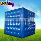 blue inflatable helium square balloon for advertisement