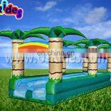Colorful Coconut Tree Inflatable Water Slide/water Slip