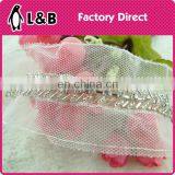 Beautiful Cystal Trim Decorative Rhinestone Beaded Fabric Trimming for Clothing