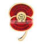 Promotional China Manufacture Poppy Brooch Pin thumbnail-6