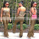 Winter Autumn PU Leather Plus Size Women Pants Sexy Bodycon High Waist Draped Hem Female Elegant Long Trousers Club thumbnail-5